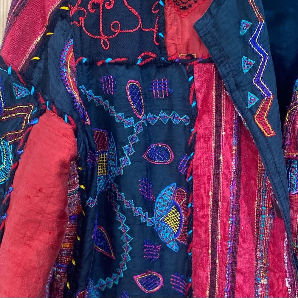 Chico's Multicolor Patchwork Utility Jacket - image 7